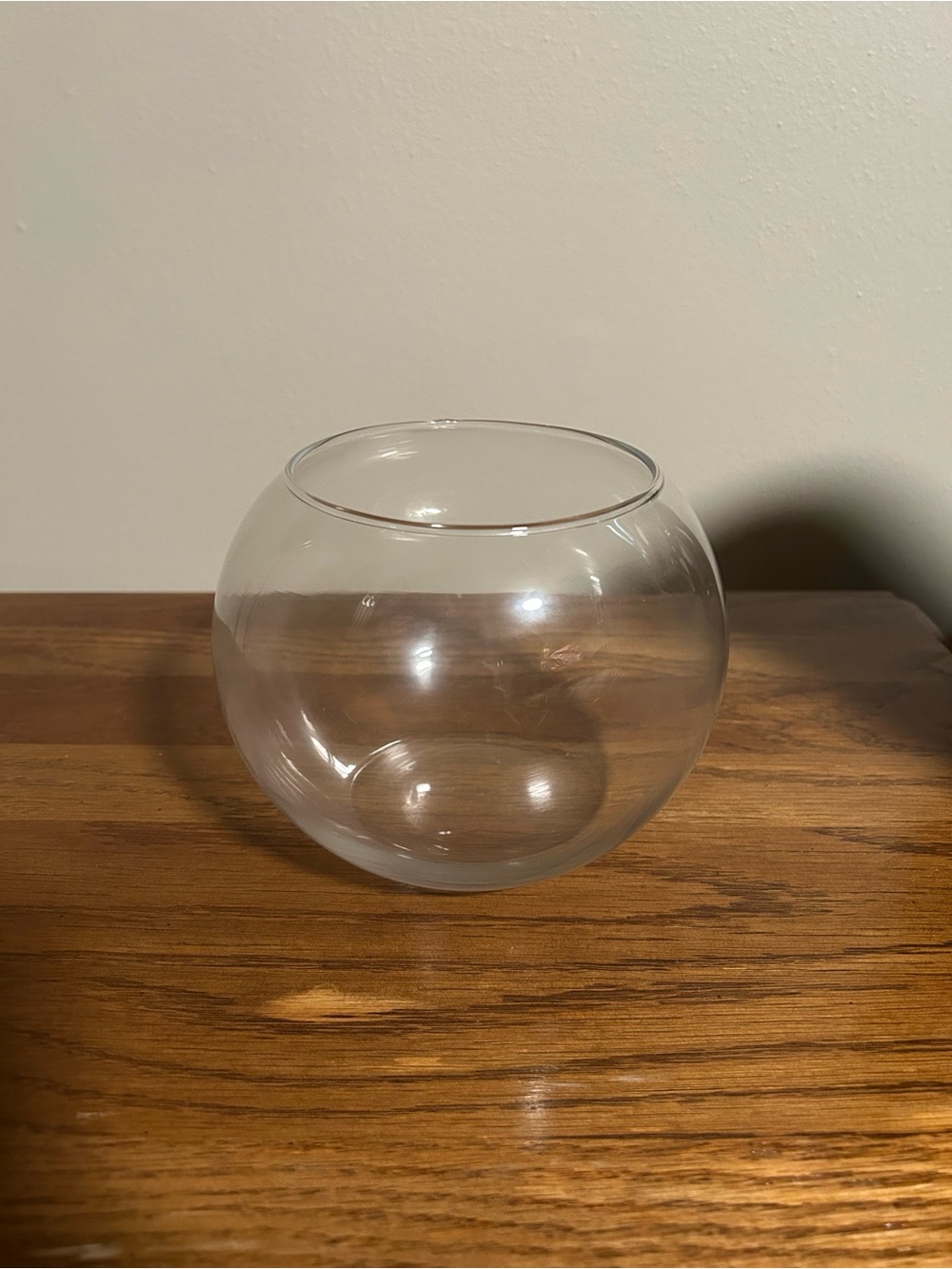 Clear Glass Fishbowl Vase